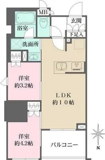 ルフォンプログレ元浅草マークス【4階】の間取り
