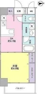 コモドール雷門【6階】の間取り