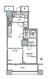THE TOKYO TOWERS MIDTOWER【17階】の間取り