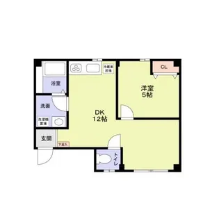 エバーグリーンハイツI【1階】の間取り