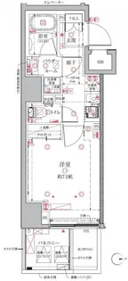 クレイシアIDZ浅草【6階】の間取り