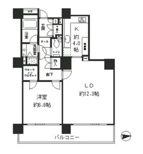 リバーポイントタワー【9階】の間取り