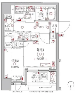 クレイシアIDZ台東竜泉【7階】の間取り