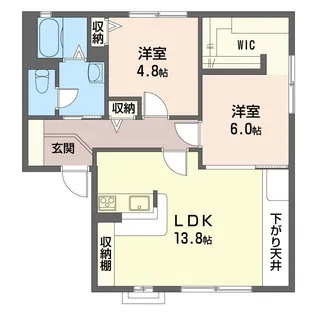 カーサグランデ B【101号室】の間取り