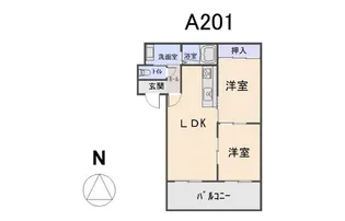 ベルコリーヌ【A201号室】の間取り