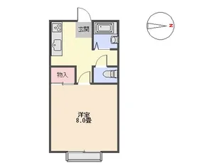 プラムハイツ【201号室】の間取り