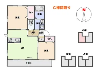 ユウ・フォーリット【C202号室】の間取り