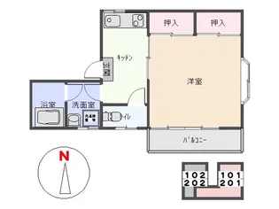 ライトハウス【201号室】の間取り