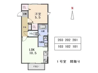 プランドール【2階】の間取り
