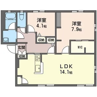トロピカルハイツC【1階】の間取り