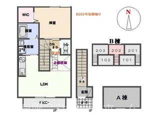 パウム【B202号室】の間取り