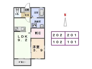 セラビィ C【201号室】の間取り