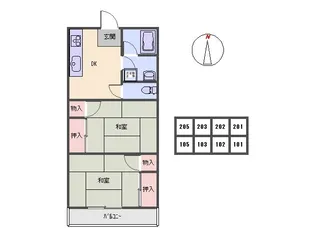 井上コーポ(浜町)【102号室】の間取り