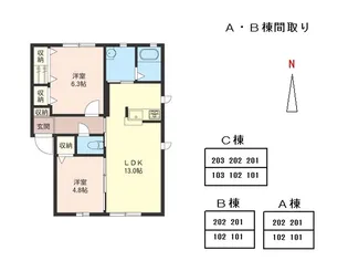 スイート【B101号室】の間取り