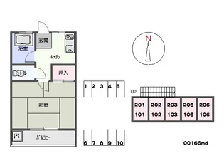 真下・ハイツ【105号室】の間取り