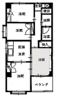 サンライフホソヤ【301号室】の間取り