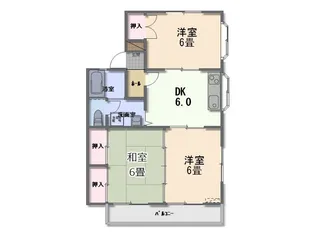 ハイツよしむら【202号室】の間取り