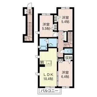 ベルメゾンの丘・下田島【205号室】の間取り