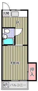 第二金子荘【2階】の間取り