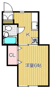 フラットK【2階】の間取り