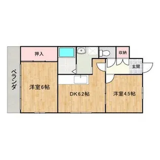 フローラル本庄【2階】の間取り