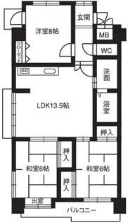 レジデンス マサノ 1【2階】の間取り