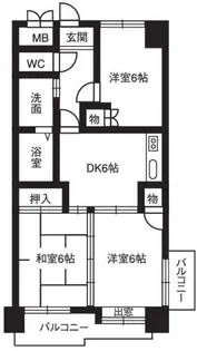レジデンス マサノ 1【3階】の間取り