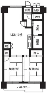 レジデンス マサノ 1【2階】の間取り