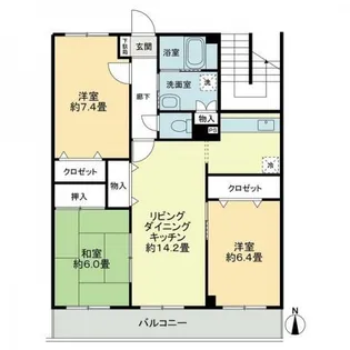 フォブール村上【2階】の間取り