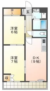 アーバン新徳田【1階】の間取り