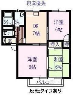 ラフォーレ壱番館・弐番館【2階】の間取り