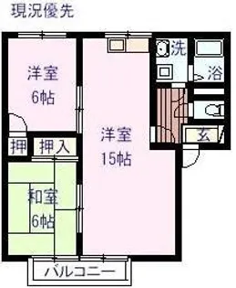 ラフォーレ壱番館・弐番館【2階】の間取り