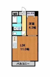 ディープタウンヒルズ【7階】の間取り