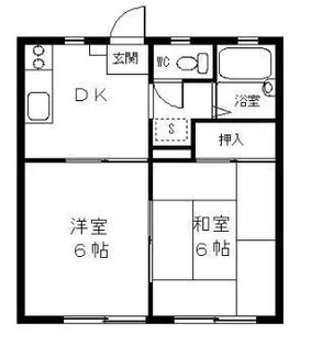 コーポななし【2階】の間取り