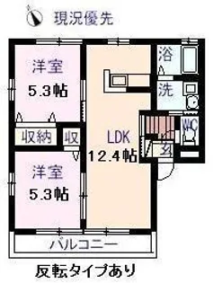 サンモール大谷 C・D【2階】の間取り