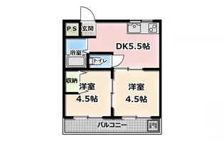 2DKの間取り画像