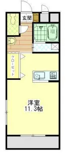 ルエ・デュ・パルク【4階】の間取り