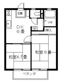 パナハイツ杉本【1階】の間取り