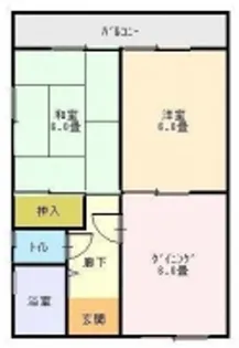 世良アパート【2階】の間取り