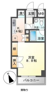 シティヒル【4階】の間取り