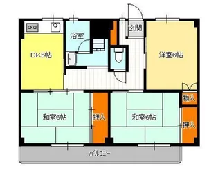 サン・コーポラス加茂 1号棟【2階】の間取り