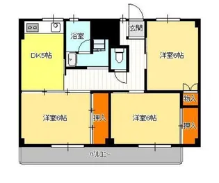 サン・コーポラス加茂 1号棟【4階】の間取り