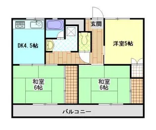 サン・コーポラス加茂 2号棟【2階】の間取り