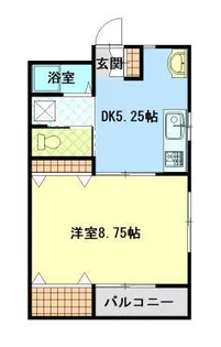 都ヴィレッヂ西新涯D【1階】の間取り