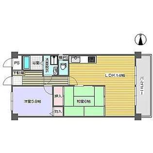 メゾン無憂館【5階】の間取り