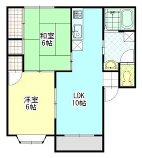 メルシー蔵王A・B【2階】の間取り