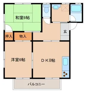 コーポラス関本A【2階】の間取り