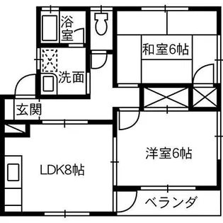 コーポラス関本B【2階】の間取り