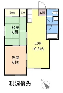 コーポ檀上【1階】の間取り