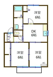 ルピナス A・B【1階】の間取り